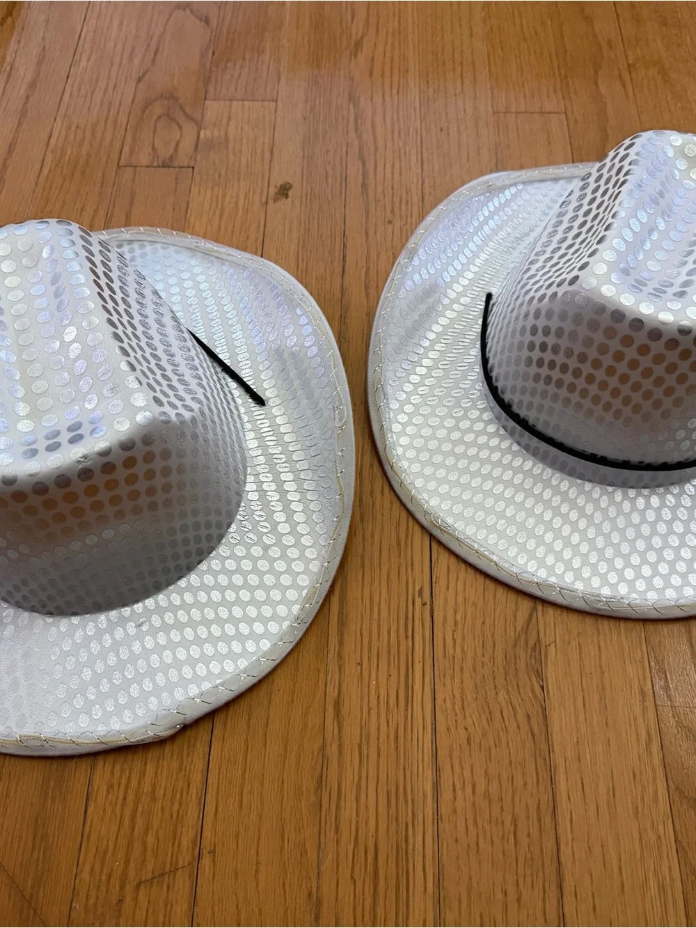 White/silver light up Cowboy Hats - Wedding/Bachelorette/bachelor